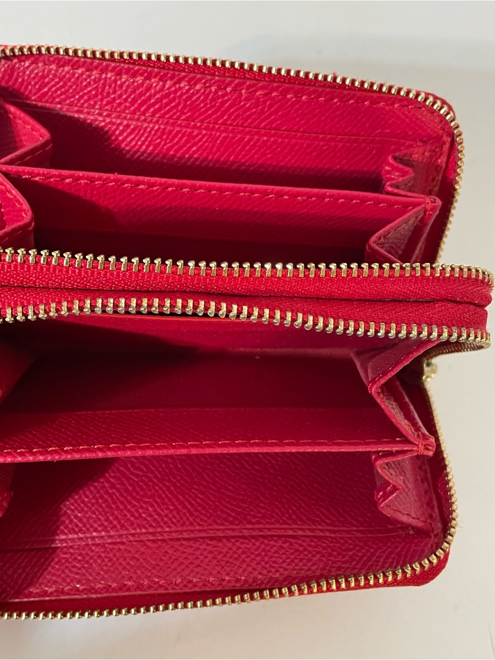Coach Small Two Zip Wallet in Red - Picture 7 of 9